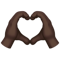 Heart Hands- Dark Skin Tone emoji on Apple